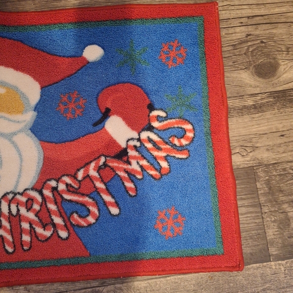 Festive Santa Door Mat - Red, Blue, White - Picture 4 of 8